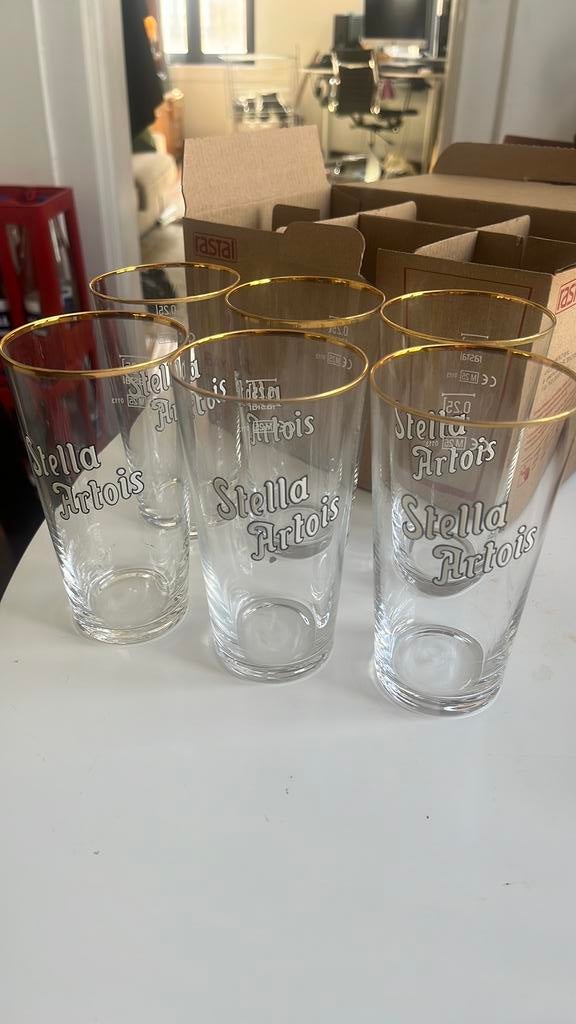 Stella Artois bierglazen NIEUW, Verzamelen, Glas en Drinkglazen, Ophalen, Nieuw, Bierglas