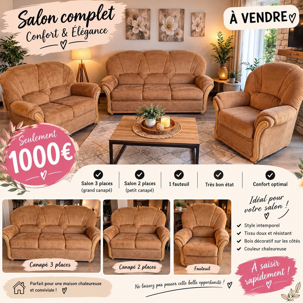 salon complet, Enlèvement