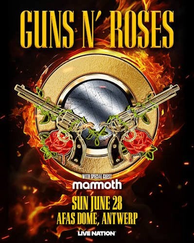 4 tickets voor Gun n Roses Afas Dome Antwerpen, Trois personnes ou plus