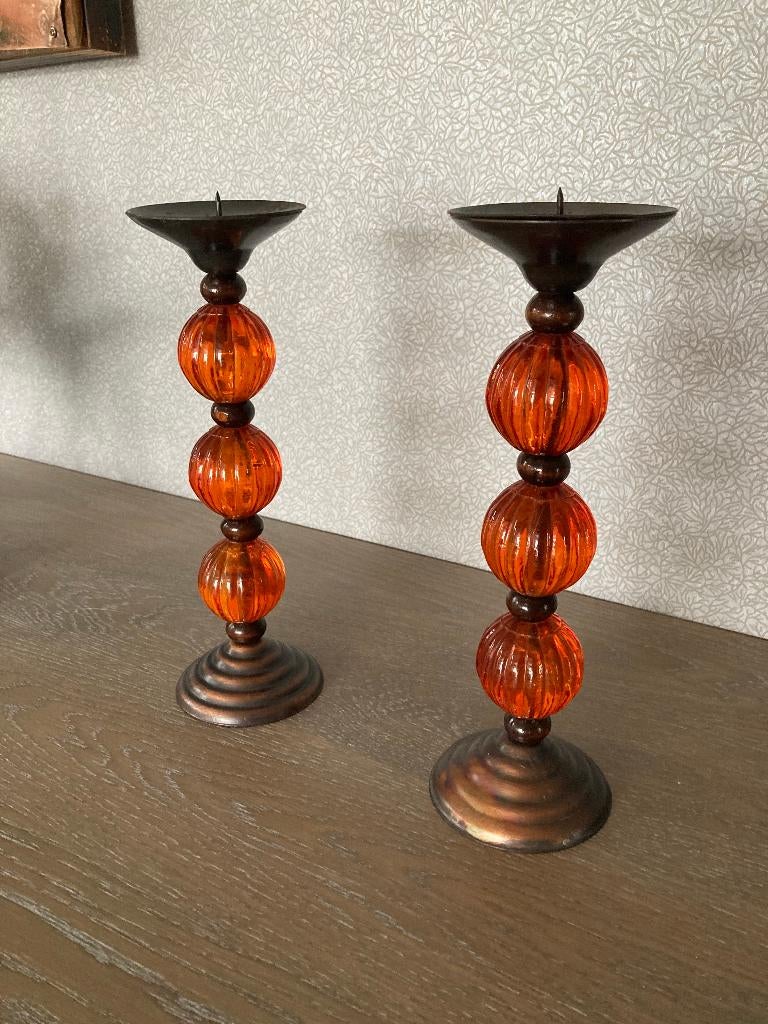 mooie antieke kandelaars uit de jaren 1940-50, Antiek en Kunst, Ophalen