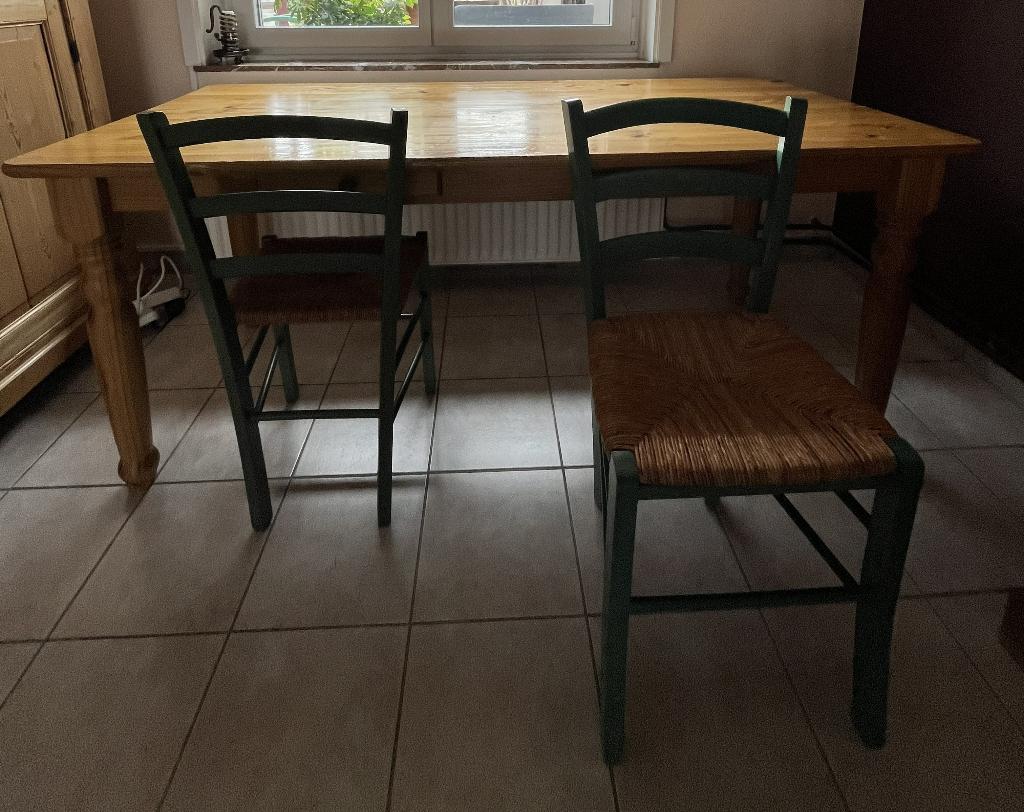 table salle à manger + 6 chaises, Maison & Meubles, Tables | Tables à manger, 150 à 200 cm, Cinq personnes ou plus, Enlèvement
