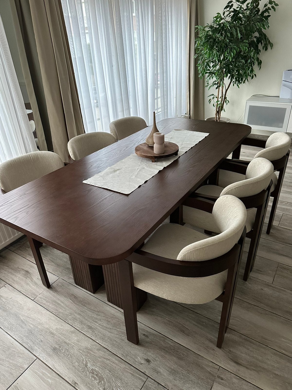 Table salle a manger en bois, Maison & Meubles, Salles à manger complètes, Enlèvement ou Envoi, Comme neuf