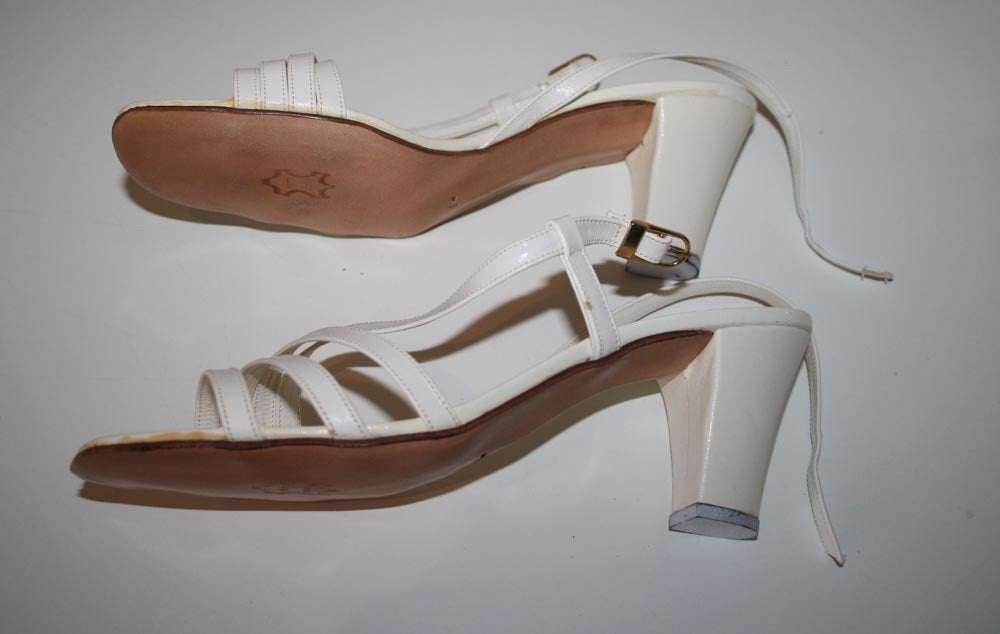 Witte sandalen, Kleding | Dames, Schoenen, Ophalen, Wit, Sandalen of Muiltjes, Zo goed als nieuw