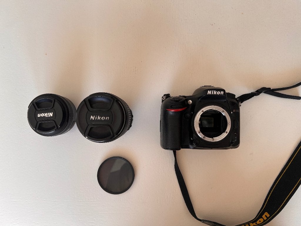 Nikon d7100 + kitlens 18-105mm + 50mm 1:1.8, Ophalen, Lensdop, Gebruikt, Spiegelreflex