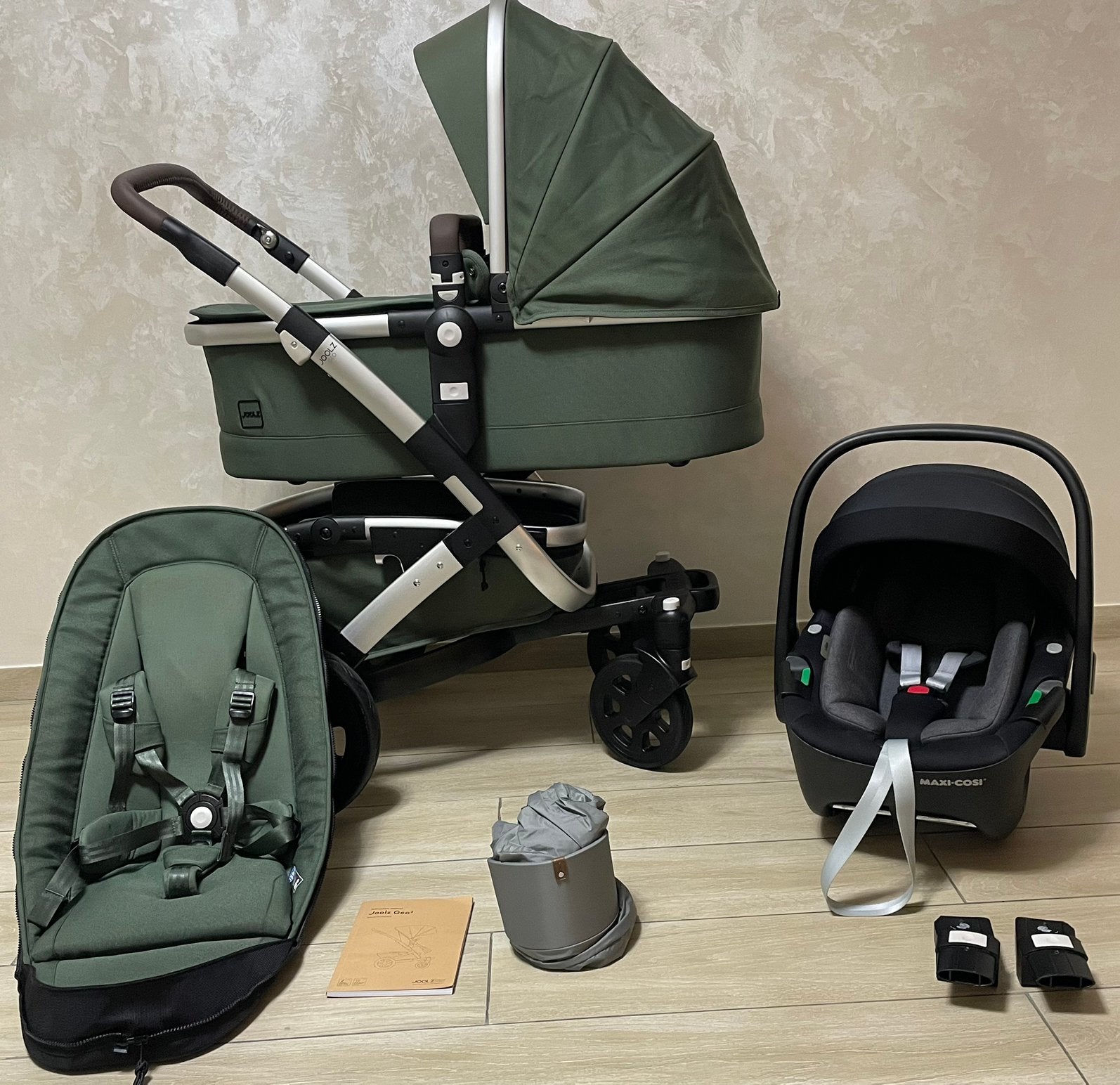 Joolz complet 3-en-1 Joolz Geo² Marvelous Green, Babygeluk, Comme neuf, Enlèvement, W