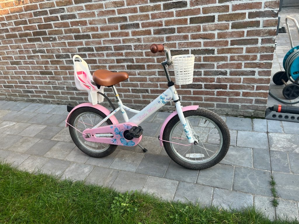 Kinderfiets meisje 14 inch, Ophalen, Zo goed als nieuw, Minder dan 16 inch, Zijwieltjes