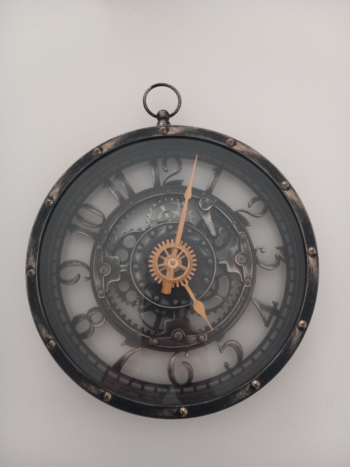 Horloge murale noire diamètre 26,5, Maison & Meubles, Accessoires pour la Maison | Horloges, Noir, Industriel, Enlèvement, Autres marques
