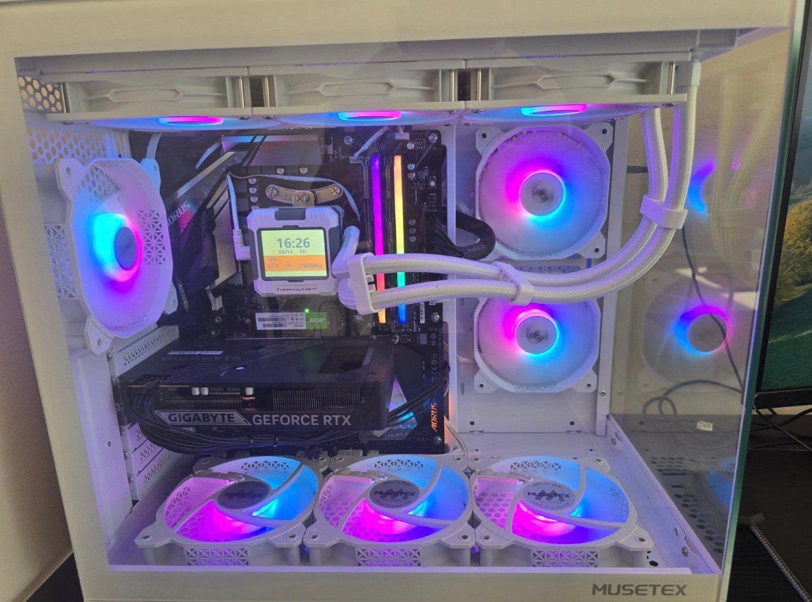 High End Gaming PC | RTX 5060 | Ryzen 7 | 32GB RAM | AIO LCD, Enlèvement ou Envoi, Comme neuf, Gaming