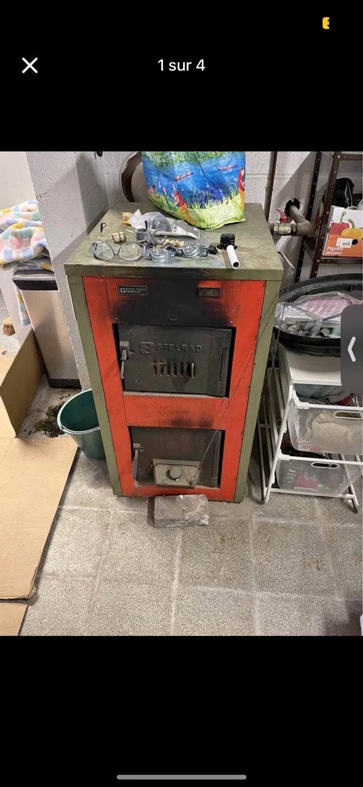 Chaudière au bois STELRAD, Enlèvement, Utilisé