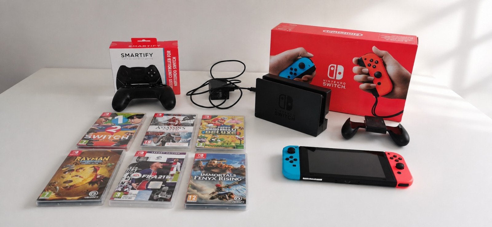 Nintendo Switch + 6 games + accessoires, Ophalen