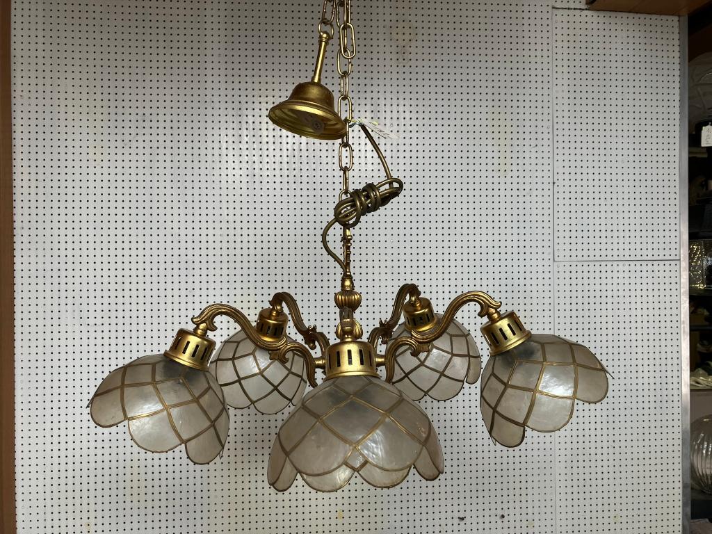 Vintage hanglamp, Huis en Inrichting, Ophalen, Tiffany-stijl, 50 tot 75 cm, Overige materialen