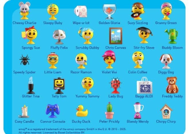 aldi emoji 2025 +-140 stuks in doosjes, Computers en Software, Verzenden