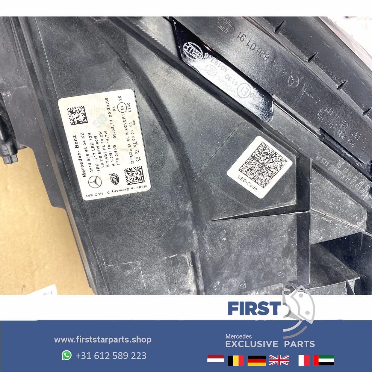 W213 LED MULTIBEAM KOPLAMP RECHTS Mercedes E Klasse 2016-202, Gebruikt, -, Ophalen of Verzenden, -