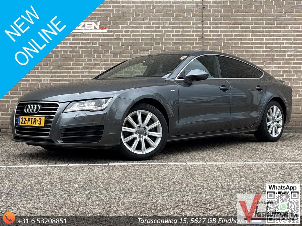 Audi A7 Sportback 3.0 TFSI quattro Pro Line plus | S-Line |, Auto's, Zwart, 190 g/km, Berline, Zilver of Grijs