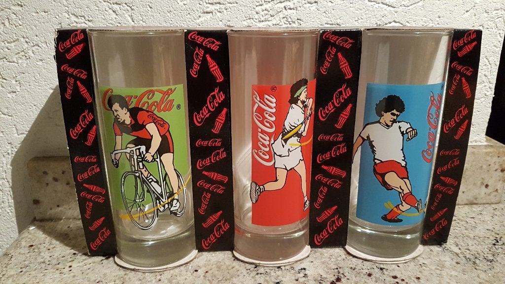 Diverse nieuwe Coca Cola glazen, Ophalen, Nieuw, Frisdrankglas