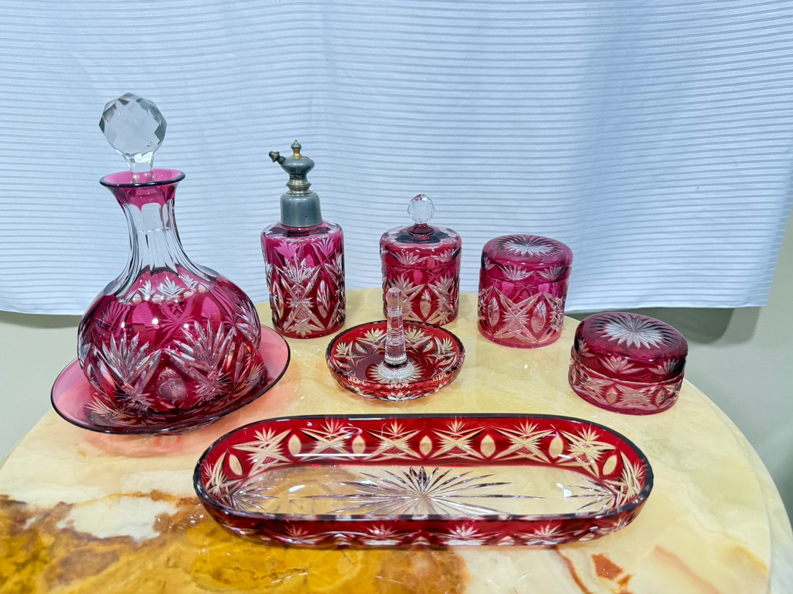 Val Saint Lambert toilette set 1908, Antiquités & Art, Enlèvement