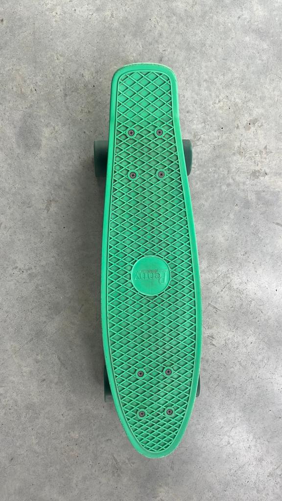 Groen Penny skateboard, Sport en Fitness, Skateboarden, Ophalen, Zo goed als nieuw, Skateboard