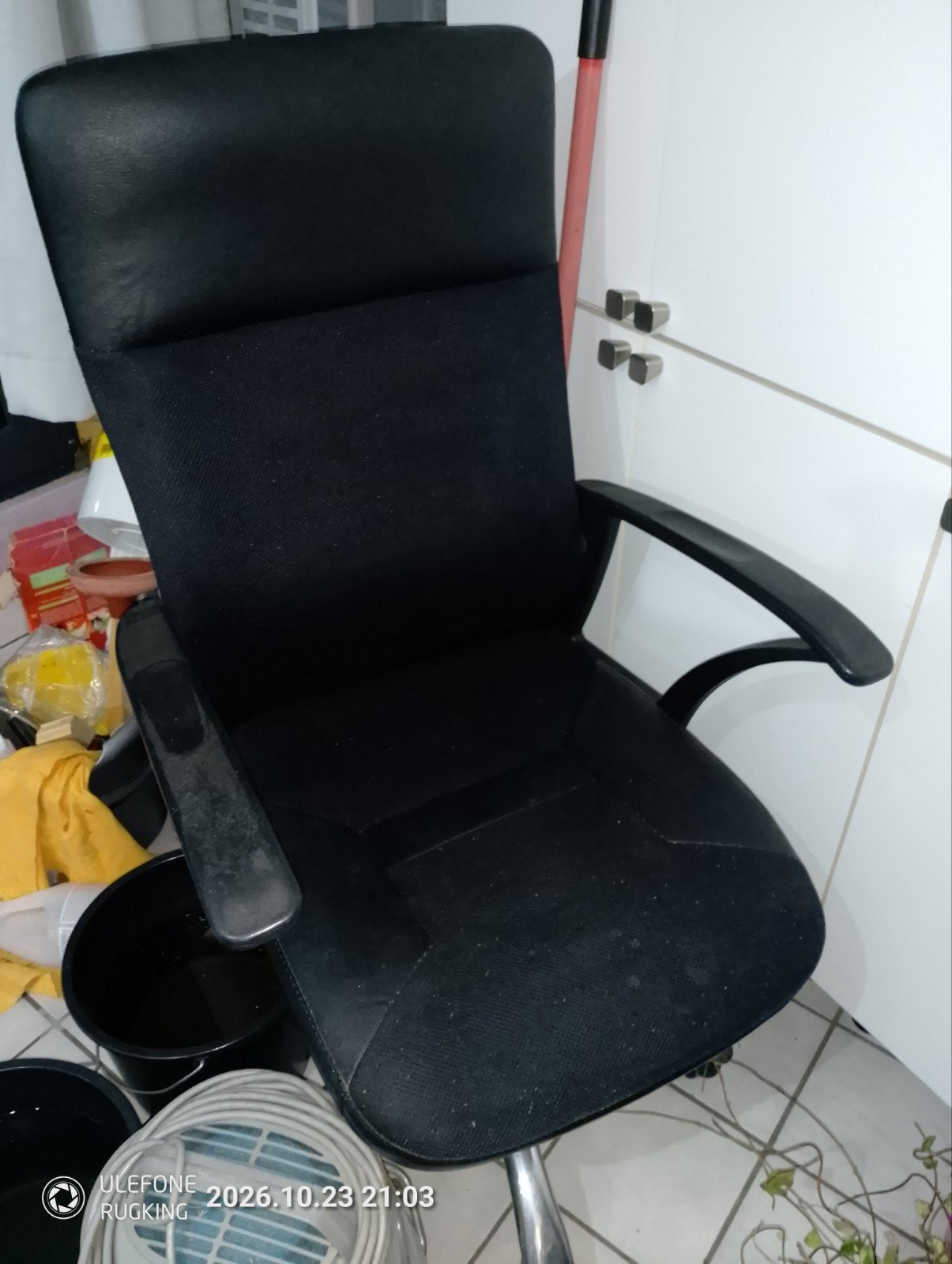 Burostoel, Huis en Inrichting, Ophalen, Gebruikt, Zwart
