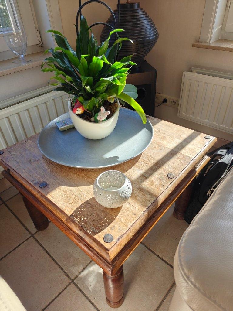 Bijzettafel, Huis en Inrichting, Gebruikt, 55 tot 75 cm, Hout, Ophalen