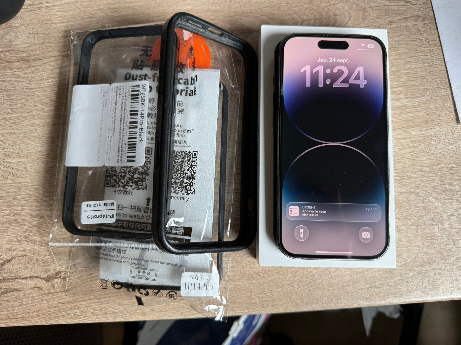 iPhone 14 Pro 128Go noir, Télécoms, 128 GB, Enlèvement ou Envoi, 77 %, Utilisé