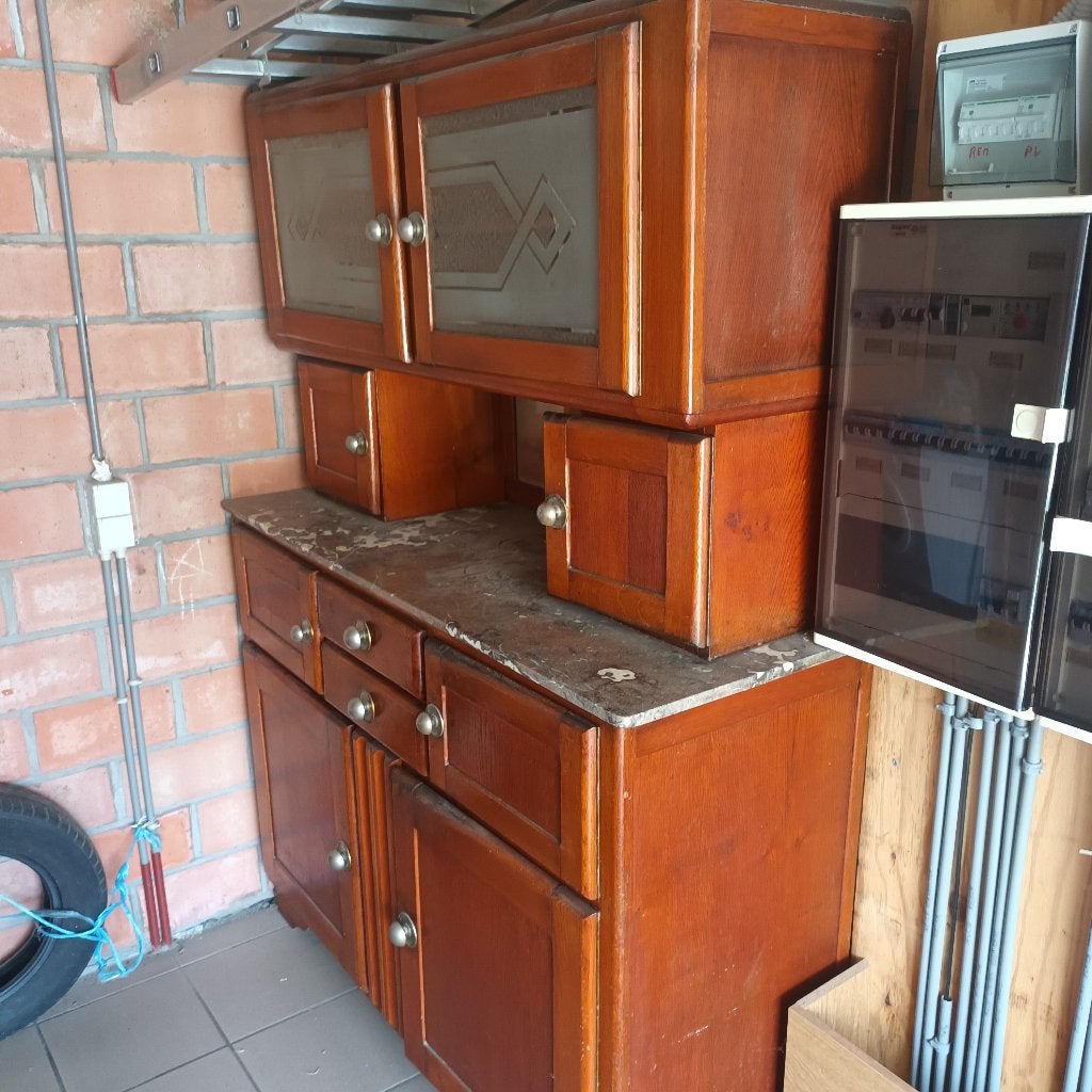 Vintage keukenkast, Ophalen