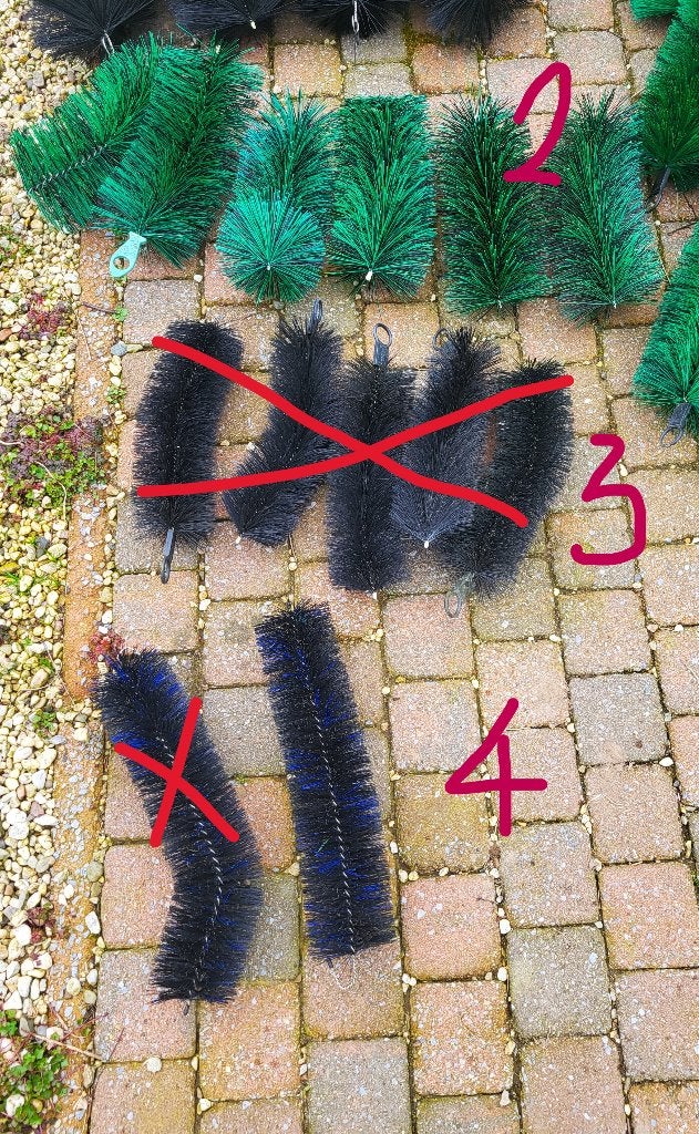 7 brosses filtrantes pour bassin et paniers à plantes., Enlèvement ou Envoi, Comme neuf, Filtre de bassin