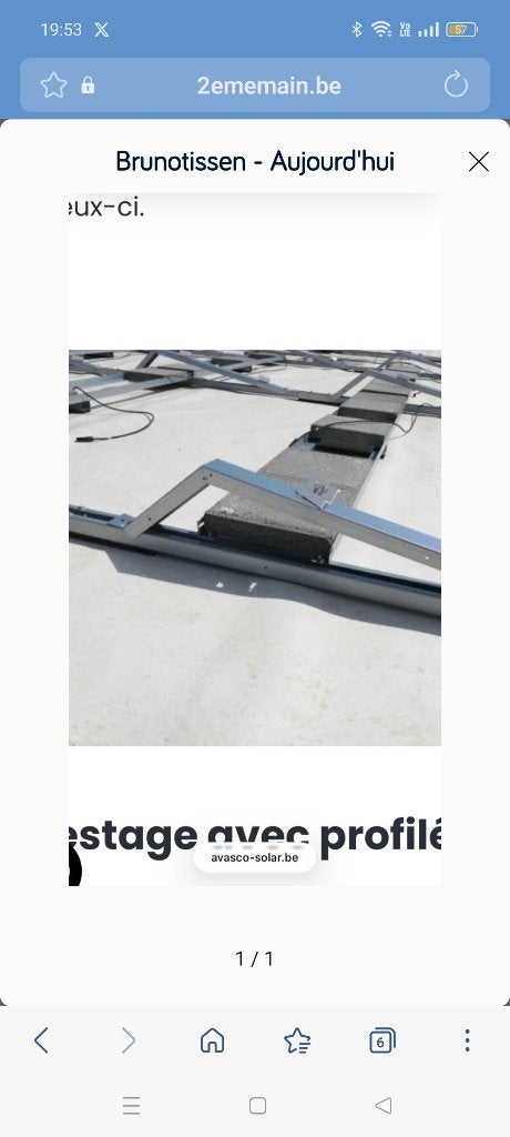Recherche structure aluminium panneaux photovoltaïques, Bricolage & Construction, Panneaux solaires & Accessoires, Enlèvement