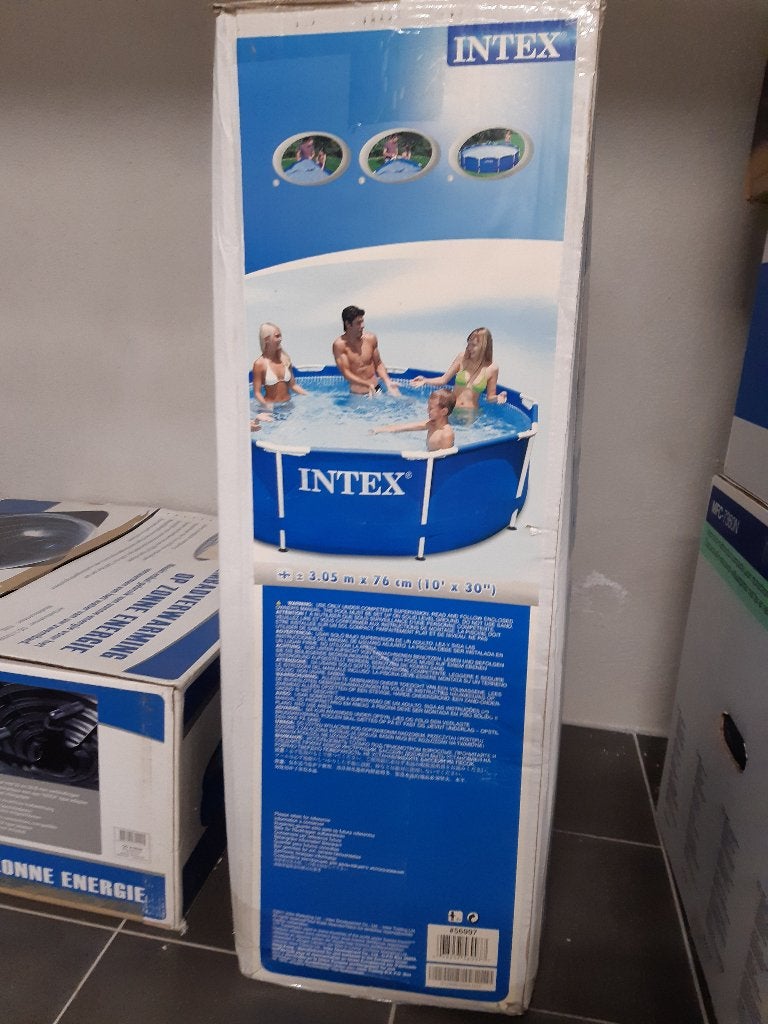 Opbouwzwembad INTEX metalframe 3,05m, h= 0,76 m, Ophalen, Zo goed als nieuw