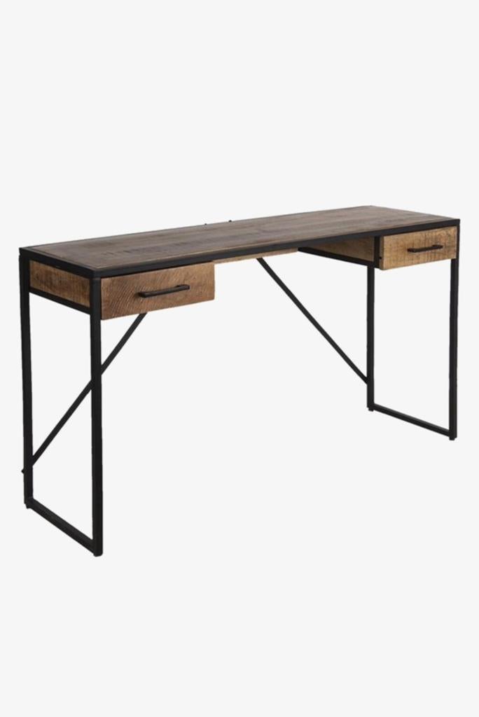 Industriële bureau, Maison & Meubles, Bureaux, Bureau d'ordinateur, Comme neuf, Enlèvement, Avec tiroirs