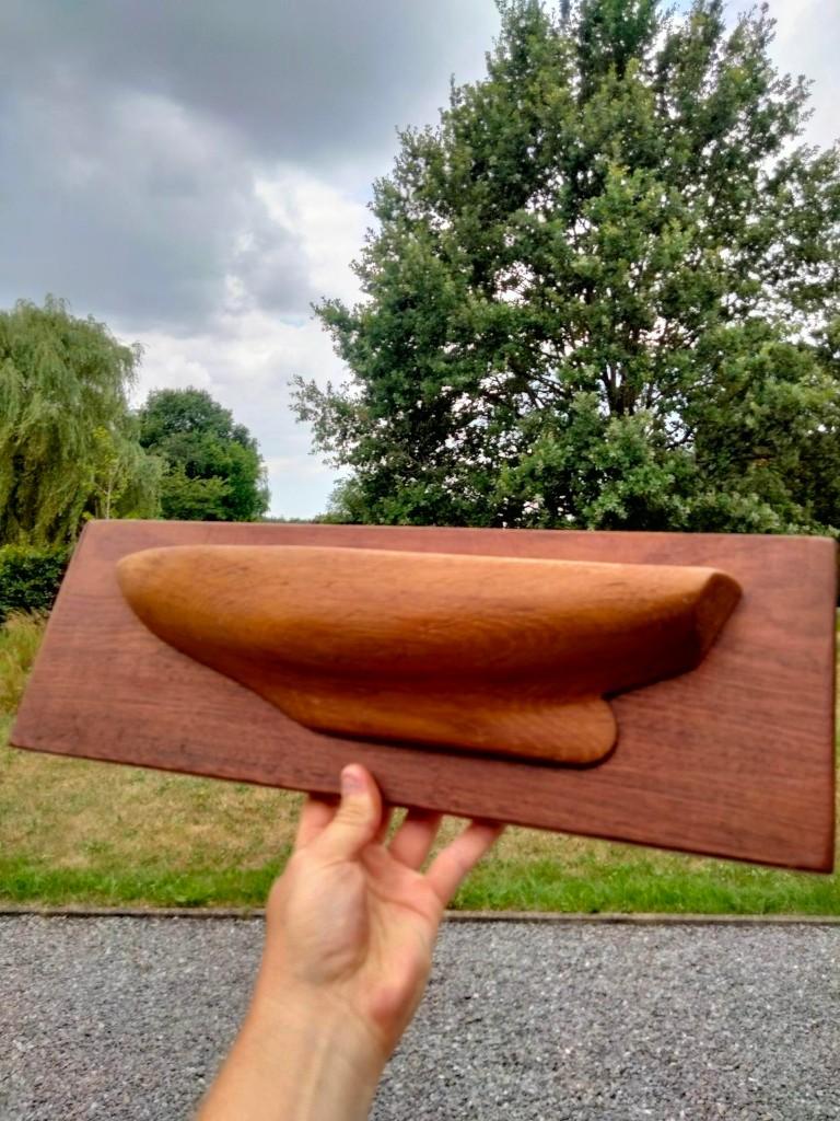 vintage kunstwerk hout romp boot kunst wandplaque, Ophalen of Verzenden, Hout, Houtsnijwerk