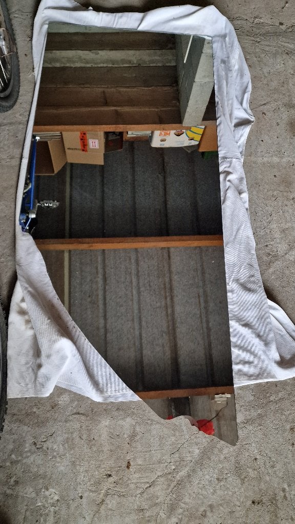 Spiegel voor upcycling project (bruikbaar deel: 72 op 95cm), Huis en Inrichting, Ophalen
