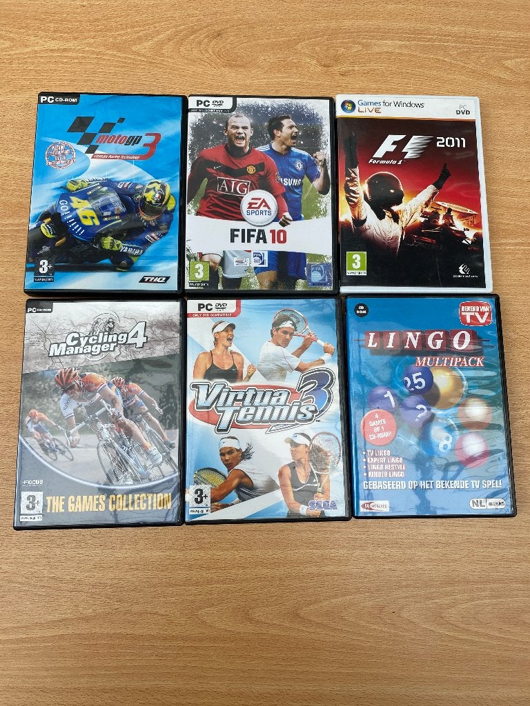 Lot: sport PC-spellen + Lingo, Games en Spelcomputers, Games | Pc, Gebruikt, Sport, 2 spelers, Vanaf 3 jaar, Eén computer, Ophalen of Verzenden
