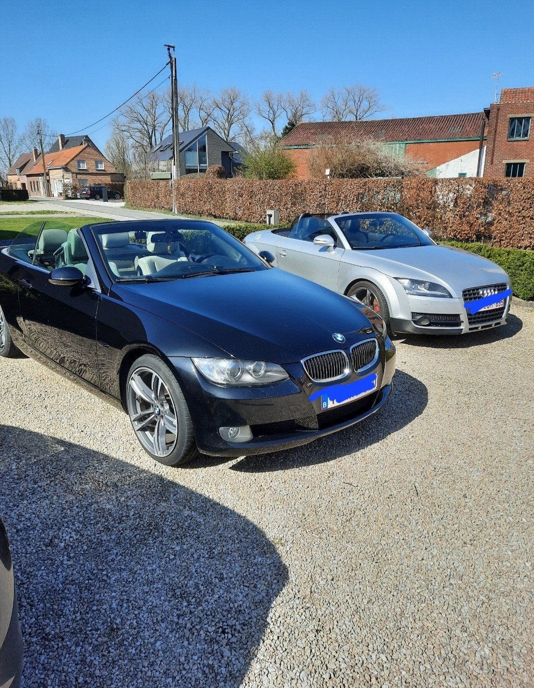 BMW 320i, Autos, Cuir, Beige, Cabriolet, Boîte manuelle