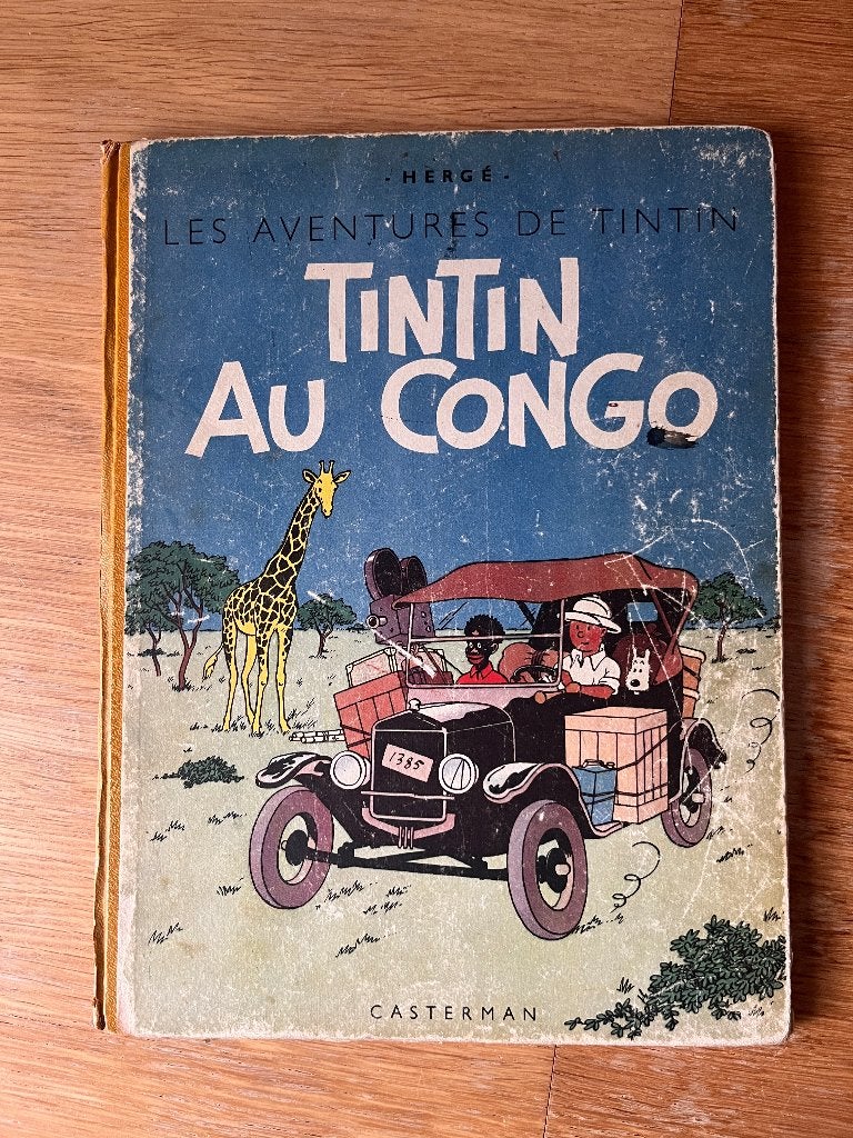 Hergé – Tintin au Congo – Oude Casterman-uitgave – Frans, Eén stripboek, Ophalen of Verzenden, Gelezen, Hergé