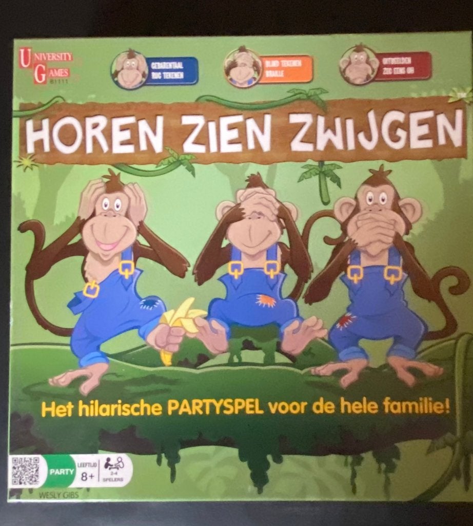 Bordspel "Horen, zien en zwijgen", Hobby en Vrije tijd, Gezelschapsspellen | Bordspellen, Gebruikt, Drie of vier spelers, Ophalen of Verzenden