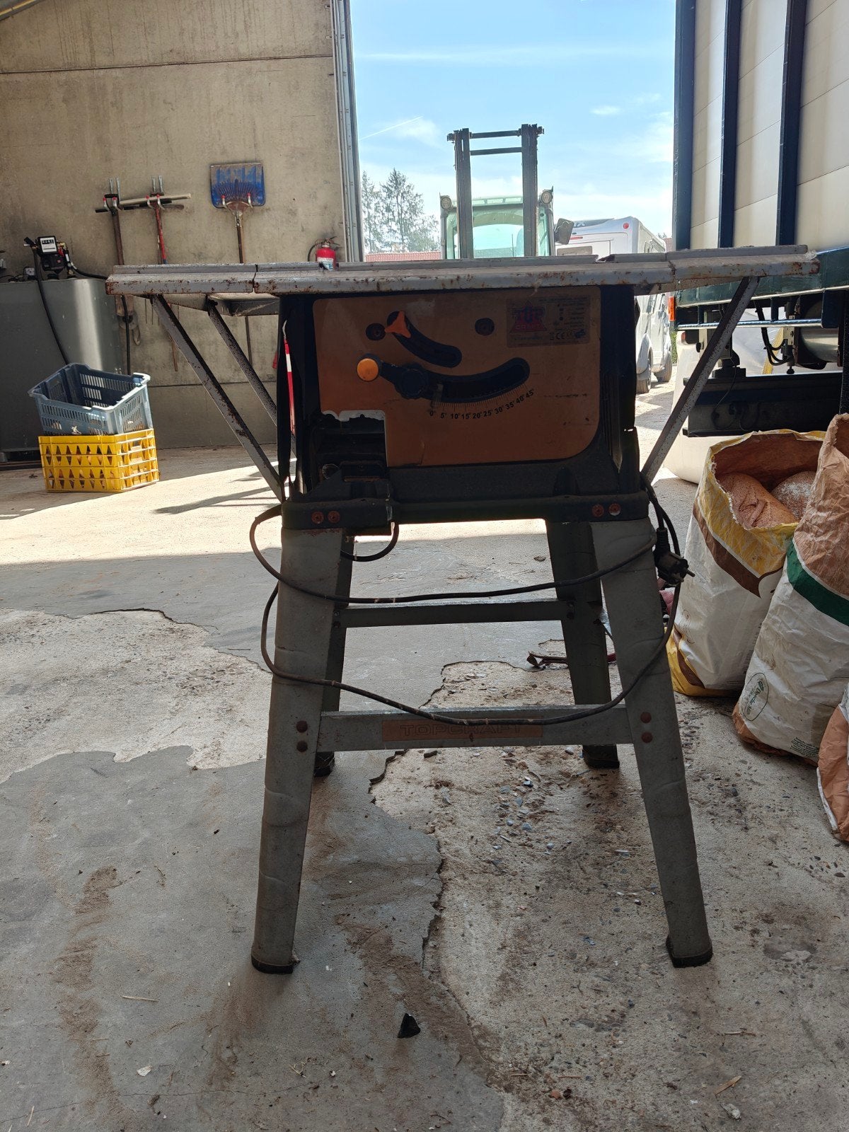 zaagmachine, Ophalen