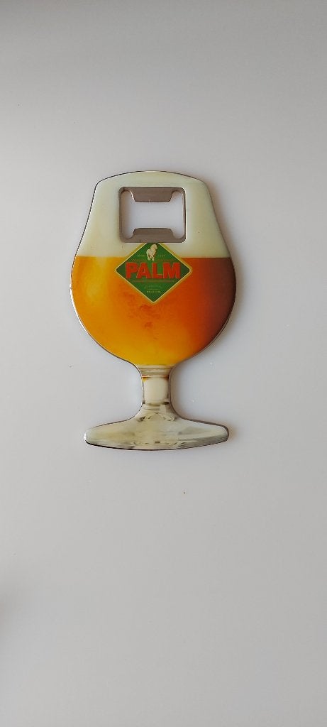 Palm flesopener vorm palm bierglas in metaal 8 x 13 cm, Verzamelen, Biermerken, Nieuw, Flesopener, Palm, Ophalen of Verzenden