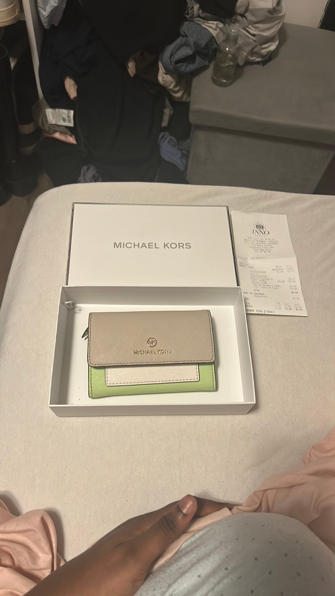 Portefeuille et portecarte Micheal Kors, Autres marques, Enlèvement ou Envoi, Utilisé, Avec fermeture à pression
