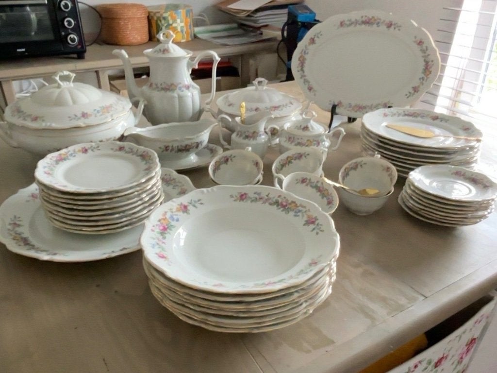 Prachtig vintage C.T. Tielsch Walbrzych porseleinen servies, Ophalen