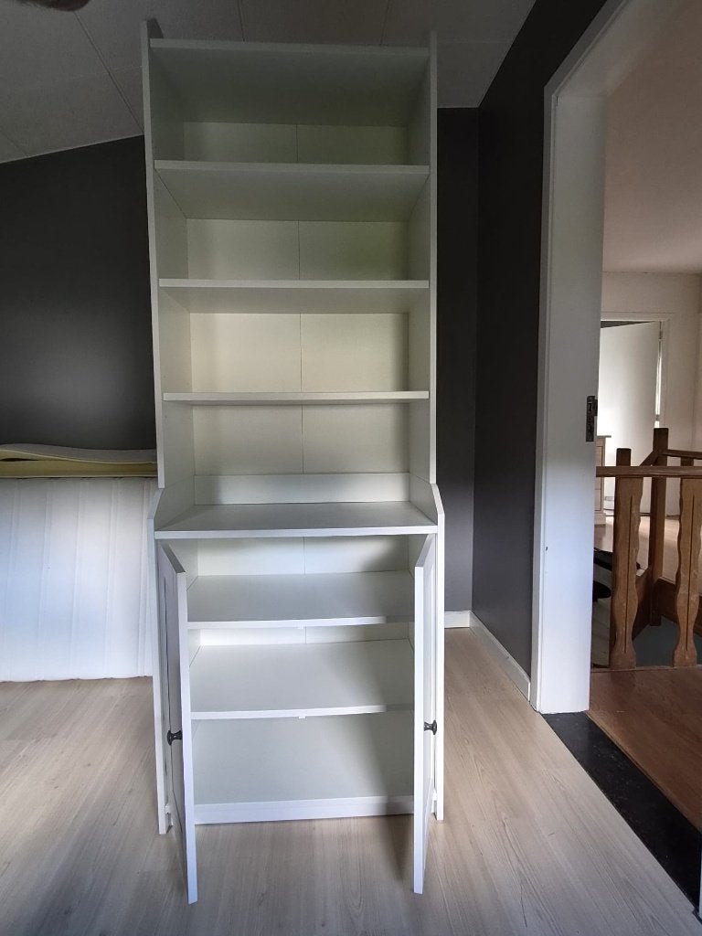 HAUGA hoge kast met 2 deuren, Enlèvement, Comme neuf, 50 à 100 cm, 150 à 200 cm