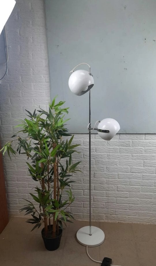 vintage Herda Vloerlamp in wit, Antiek en Kunst, Ophalen of Verzenden