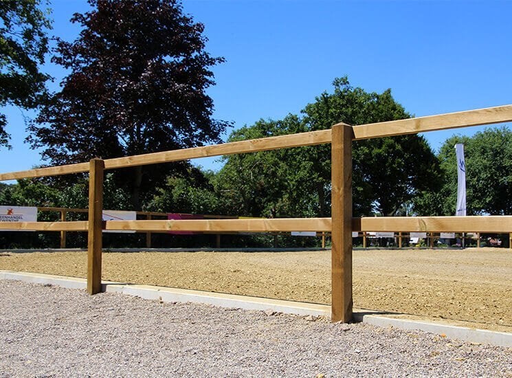 16. Hekwerk | hekwerken hout | hekwerk paardenbak, Weidegang, 4 paarden of pony's of meer