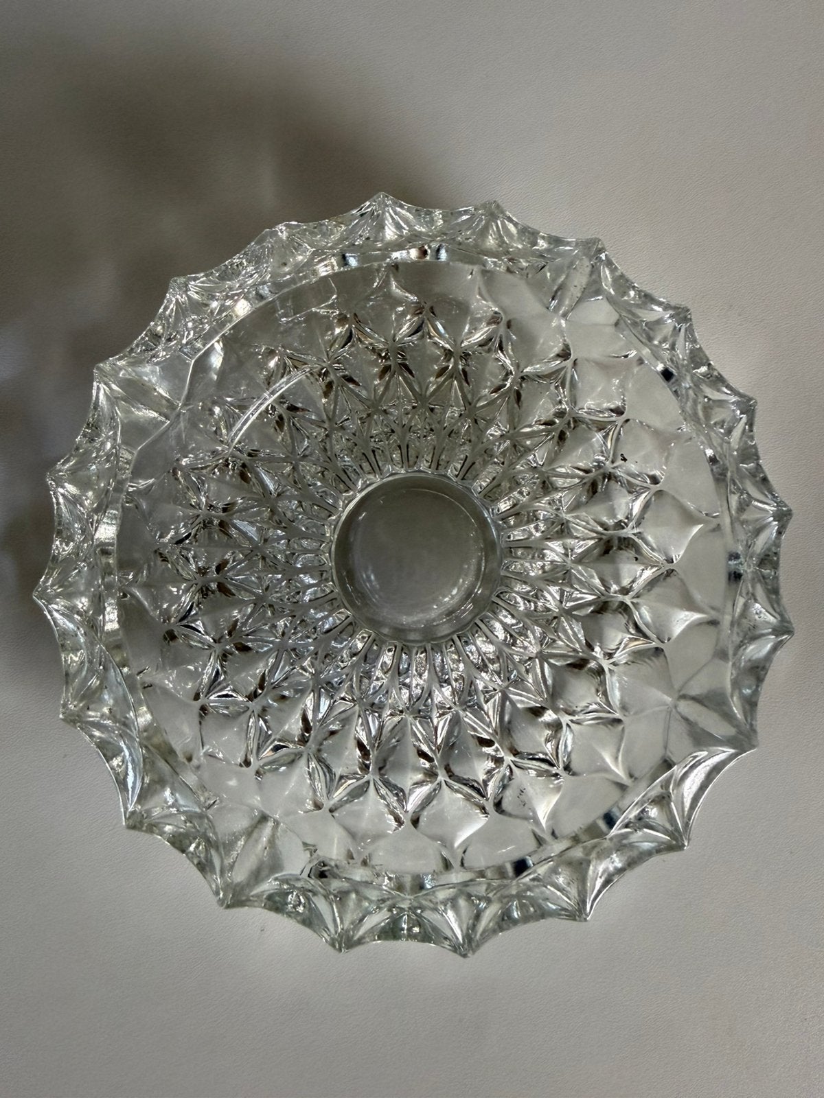 vintage kristallen asbak / design schaal – Jaren 60/70, Verzamelen, Ophalen, Zo goed als nieuw, Asbak