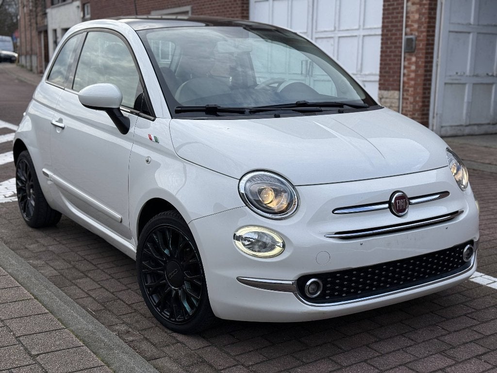 Fiat 500 1.2 Benzine 2019 | Panodak | Navi | Airco | Cruise, Auto's, Fiat, Voorwielaandrijving, 4 zetels, Stof, Wit