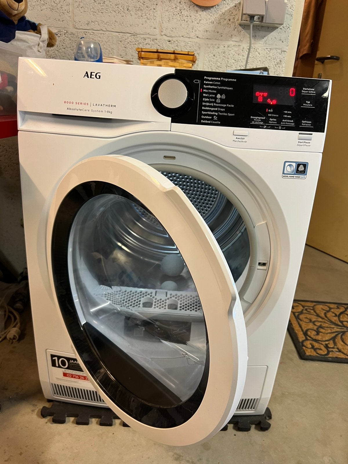 Sèche linge AEG pompe à chaleur, Ophalen, Zo goed als nieuw, Wolprogramma