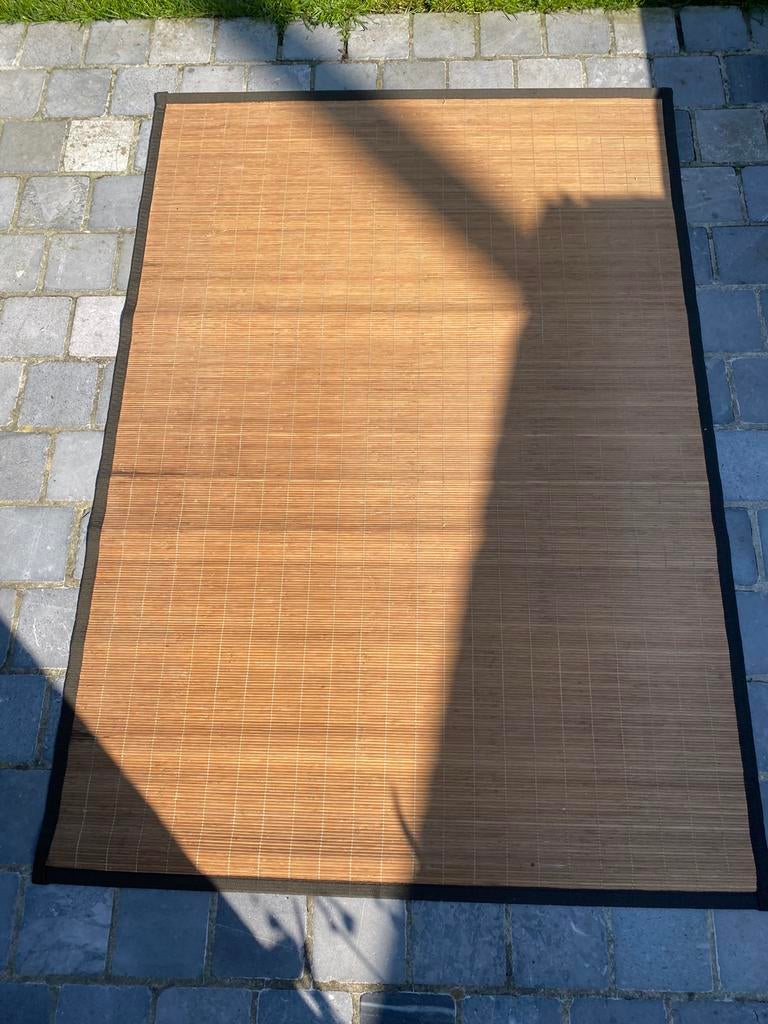 Tapijt in bamboe, Huis en Inrichting, Stoffering | Tapijten en Vloerkleden, Ophalen, 100 tot 150 cm, Bruin, Zo goed als nieuw