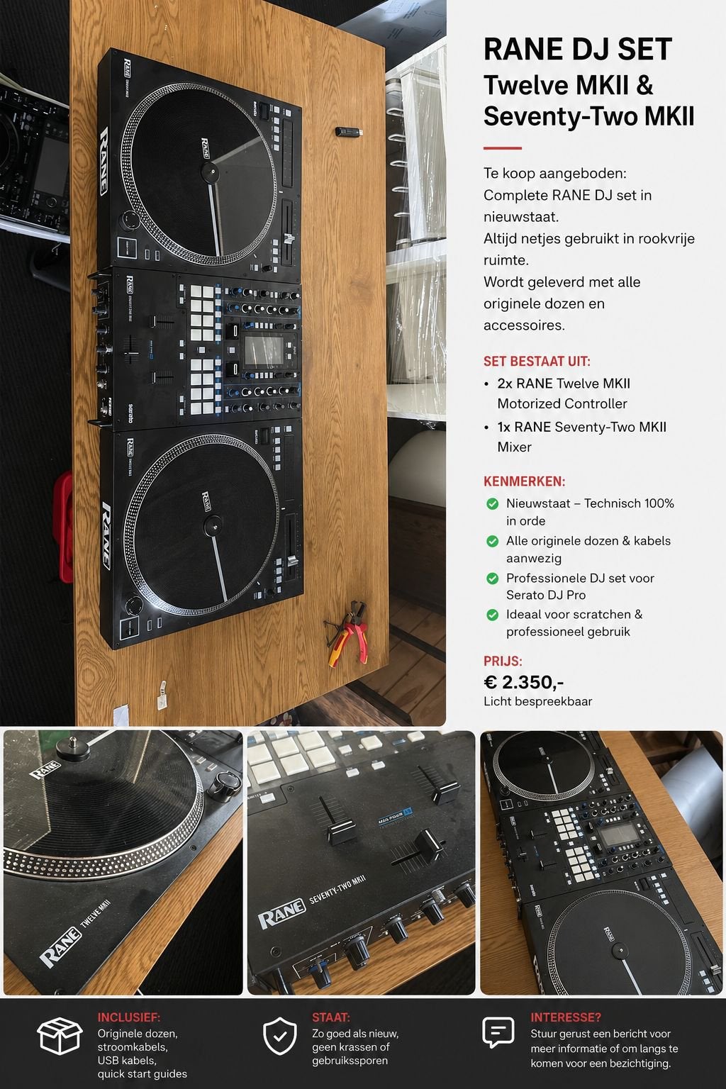 RANE DJ SET, Enlèvement, Comme neuf