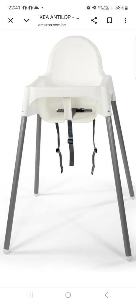 Chaise haute enfant avec tablette Ikea très bon état, Enlèvement