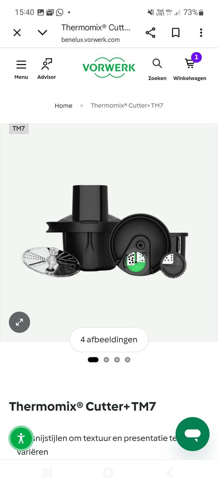 cutter Thermomix 7, Ophalen of Verzenden