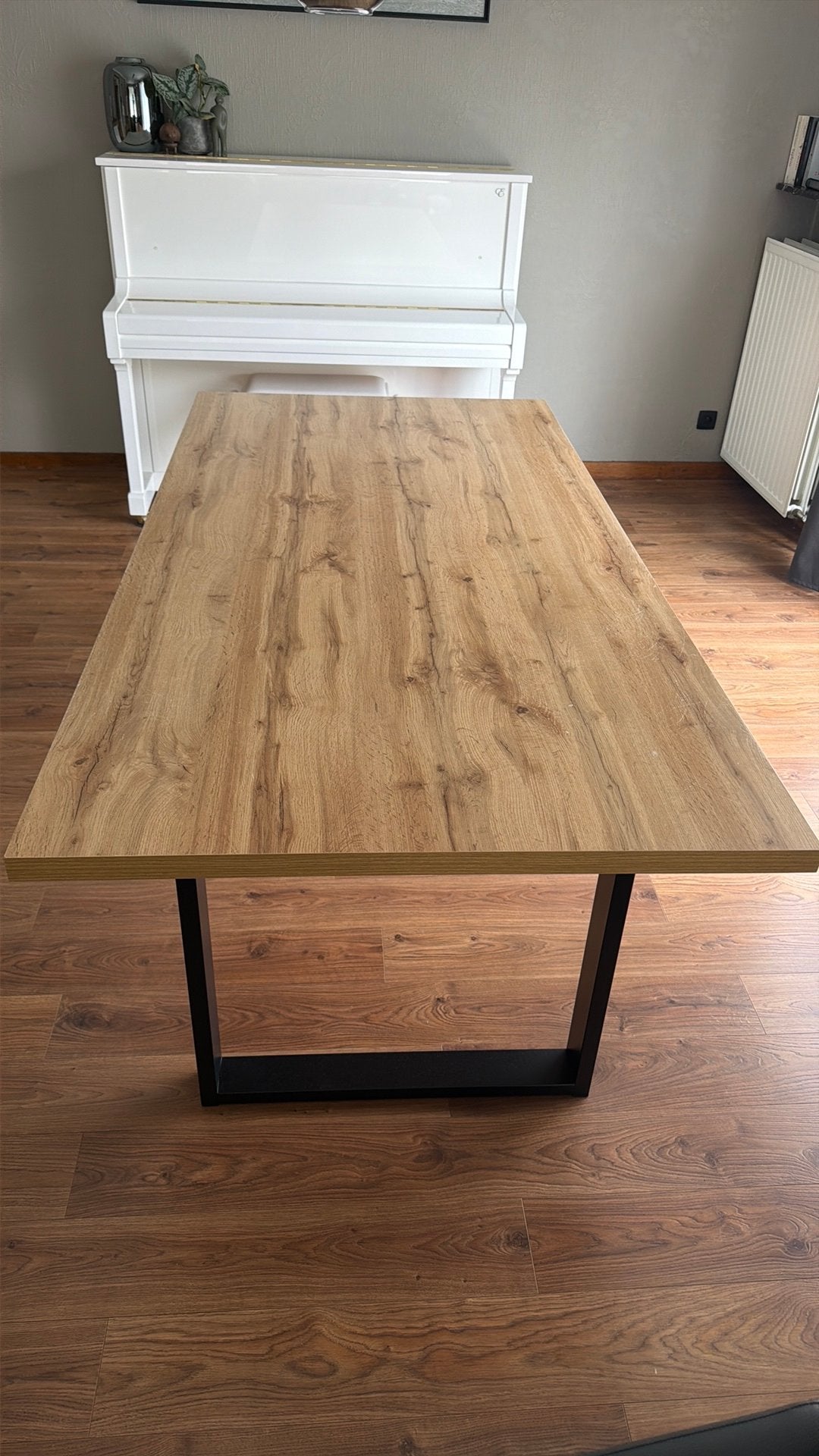 Eetkamertafel, Huis en Inrichting, Ophalen, Overige materialen, Gebruikt, 100 tot 150 cm